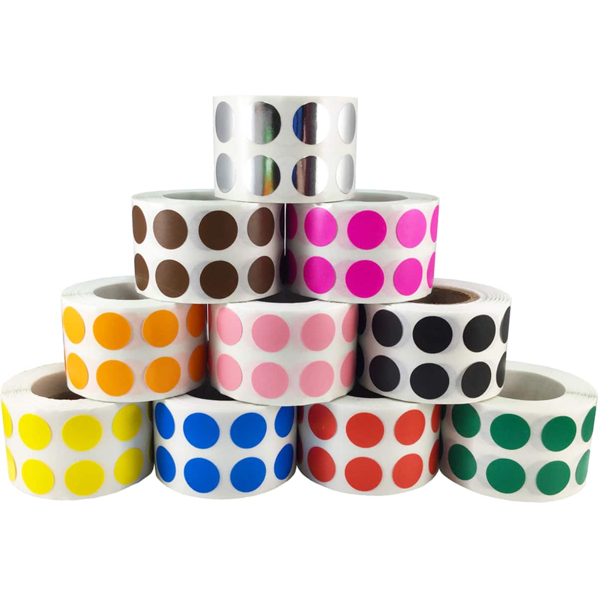 Colored Dot Sticker Bulk Pack TEN 1/2" Colored Dot Sticker Bulk Pack TEN 1/2"