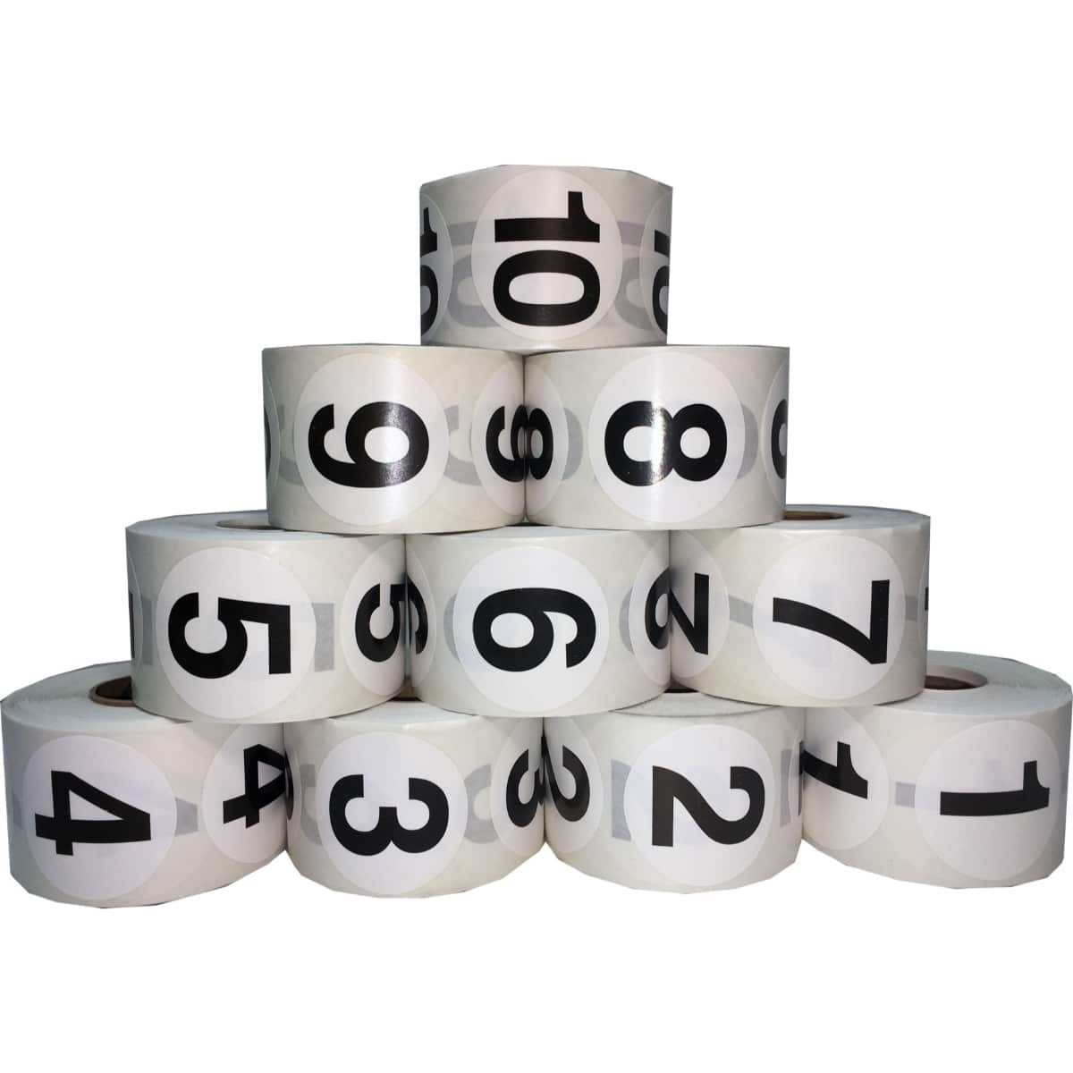 Number Stickers 1 - 10 Bulk Pack 1.5" Round