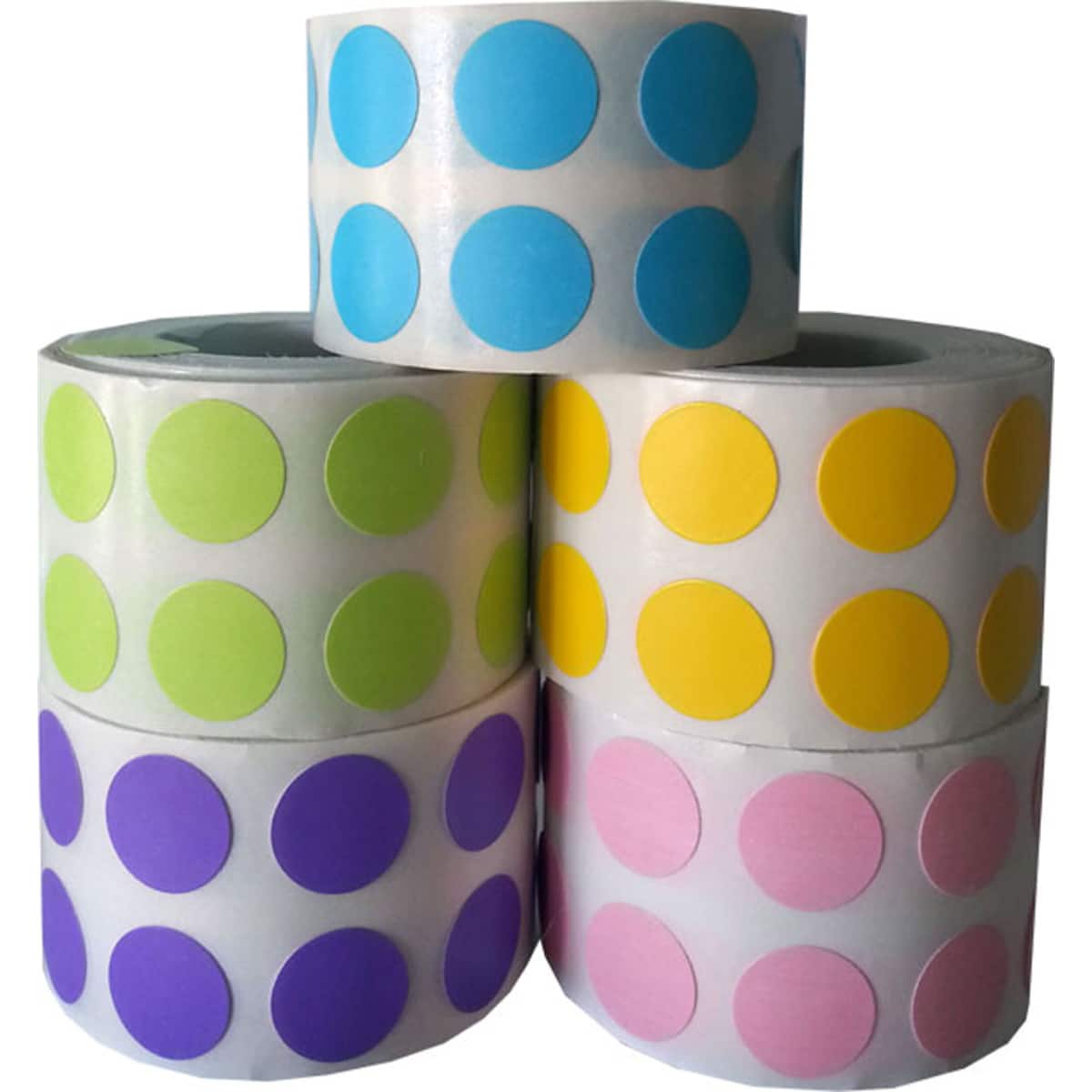 Spring Colored Dot Stickers Collection | Small 1/2" Round