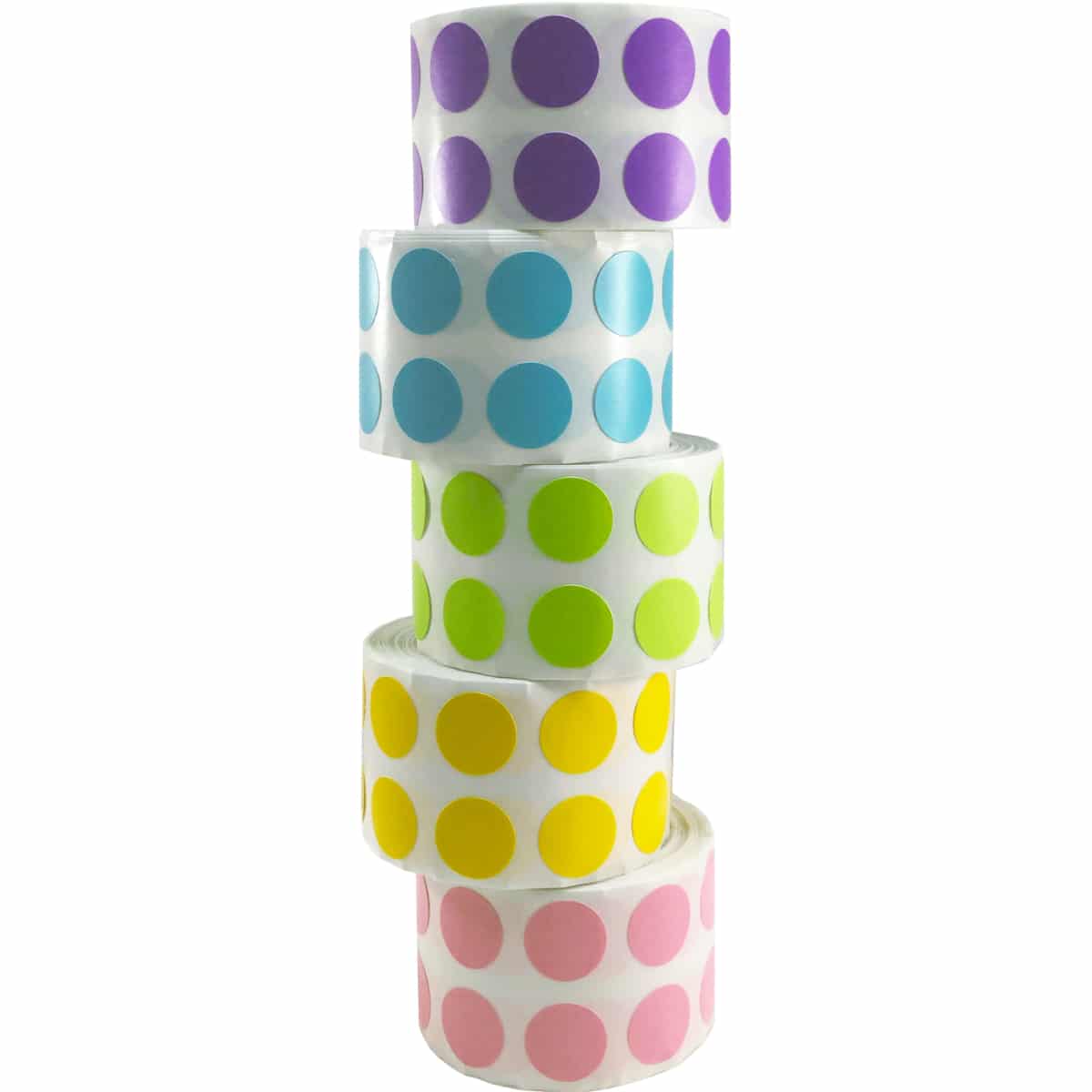Spring Colored Dot Stickers Collection | Small 1/2" Round