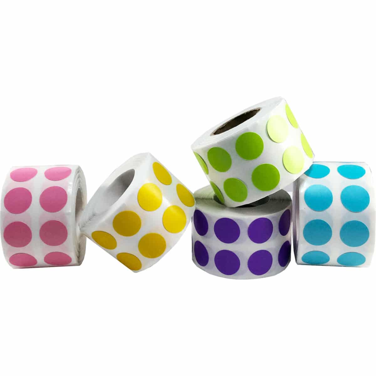 Spring Colored Dot Stickers Collection | Small 1/2" Round