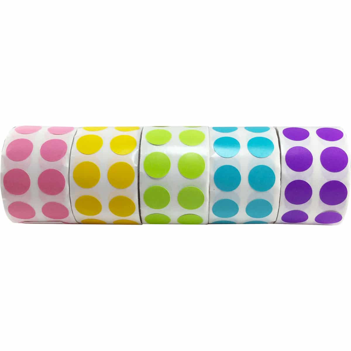 Spring Colored Dot Stickers Collection | Small 1/2" Round