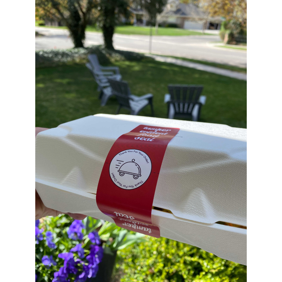 Tamper Evident Food Seals for Take Out QTY 500