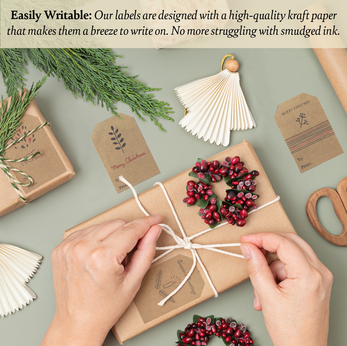 Minimalistic Kraft Christmas Gift Tags Tags QTY 100 Minimalistic Kraft Christmas Gift Tags Tags QTY 100