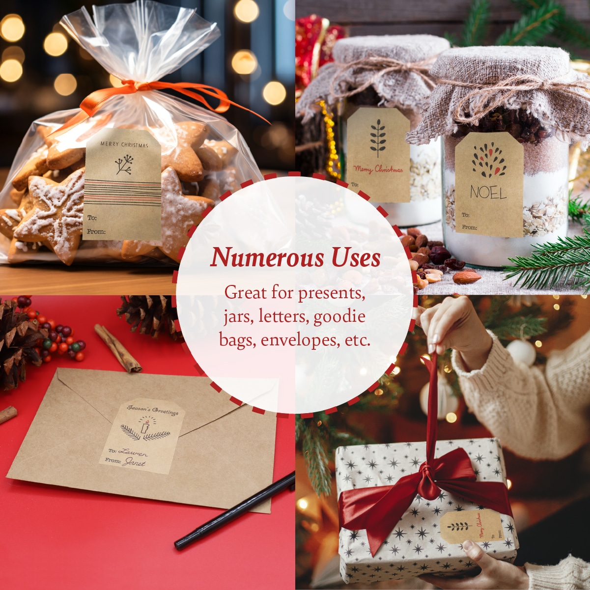 Minimalistic Kraft Christmas Gift Tags Tags QTY 100 Minimalistic Kraft Christmas Gift Tags Tags QTY 100