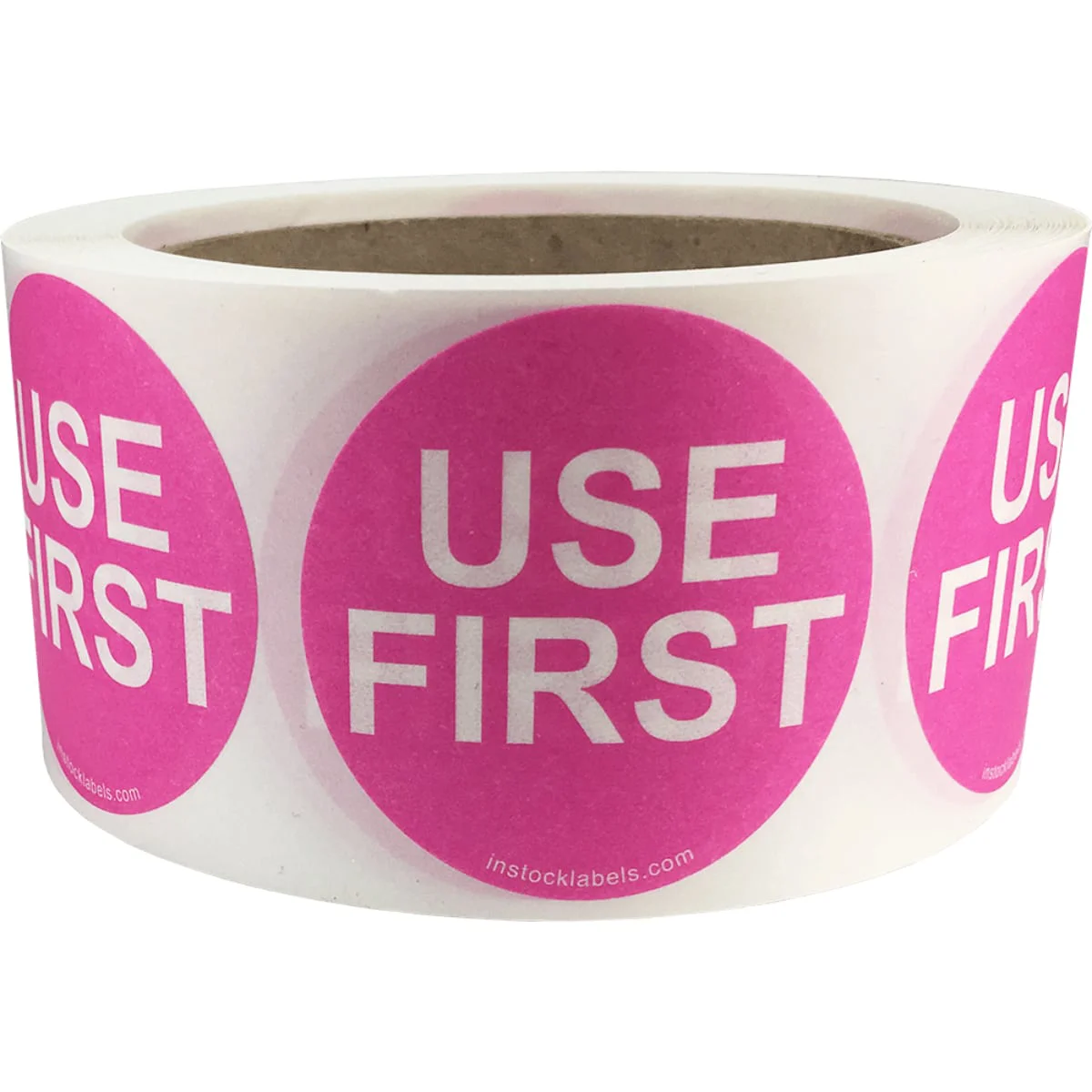 Use First Dissolvable Pink Labels 1" Round QTY 500