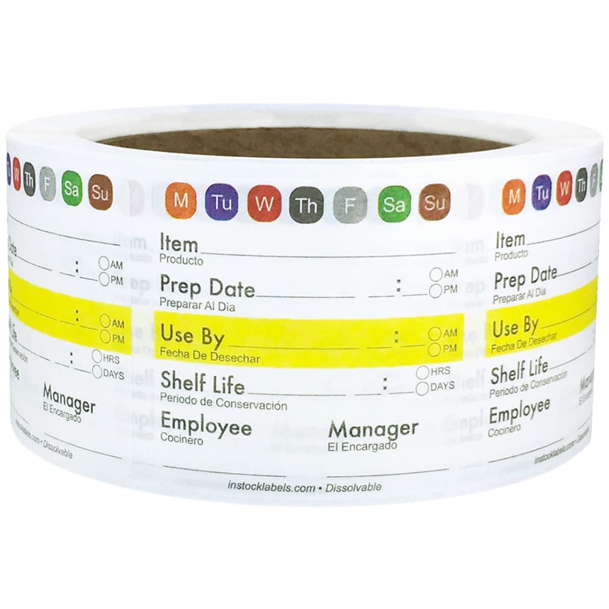 Universal Food Rotation Dissolvable Labels 2 x 2" QTY 500 Universal Food Rotation Dissolvable Labels 2 x 2" QTY 500