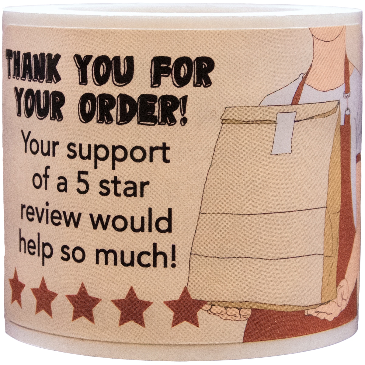Five Star Review Labels for Food Delivery QTY 500 Five Star Review Labels for Food Delivery QTY 500