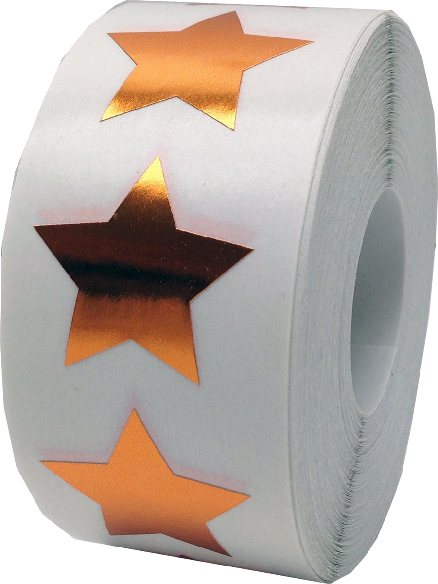 Bronze Star Stickers 1" QTY 500 Bronze Star Stickers 1" QTY 500