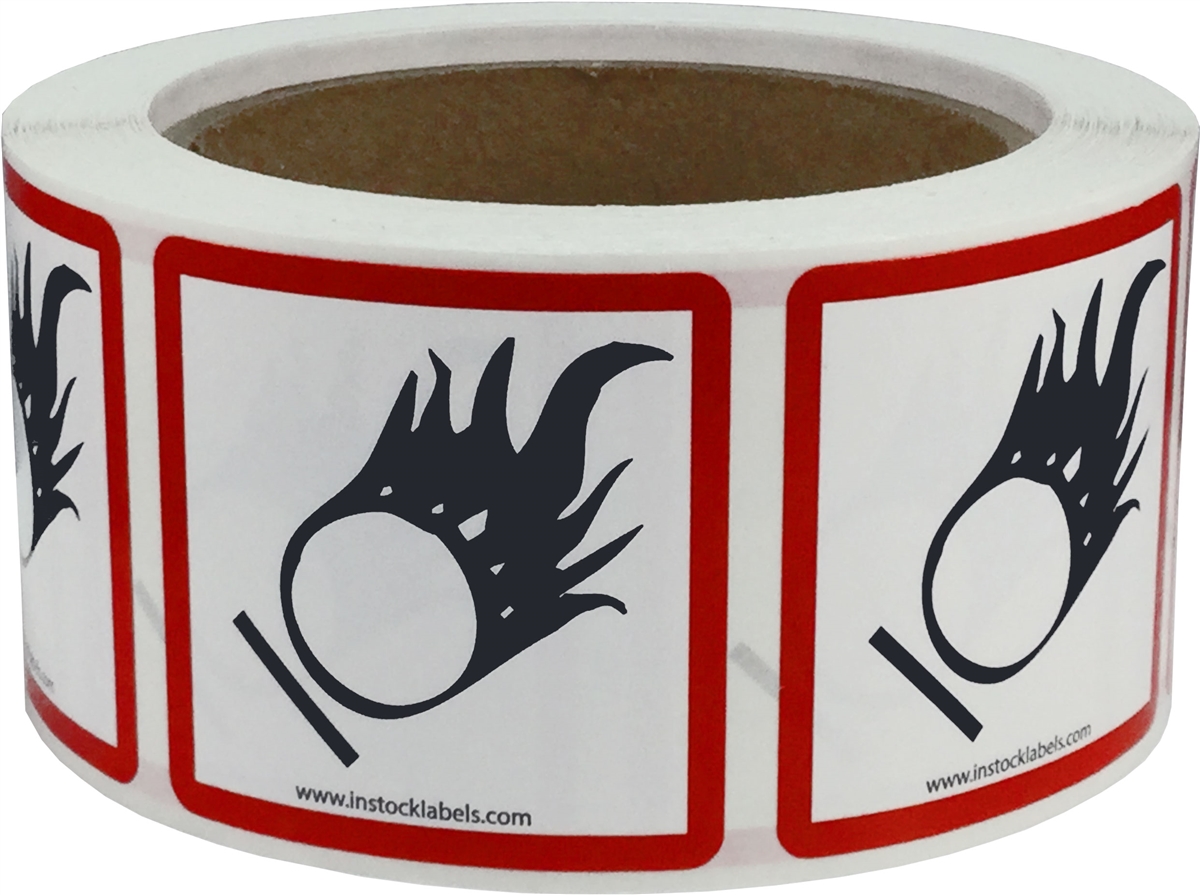 Flame Over Circle Oxidizing Gases Pictogram International GHS Warning Labels Flame Over Circle Oxidizing Gases Pictogram International GHS Warning Labels