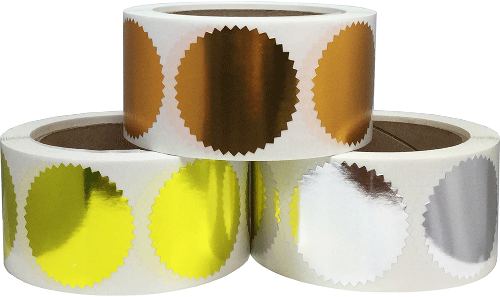 Metallic Starburst Seals | Three Pack | 2" Metallic Starburst Seals | Three Pack | 2"