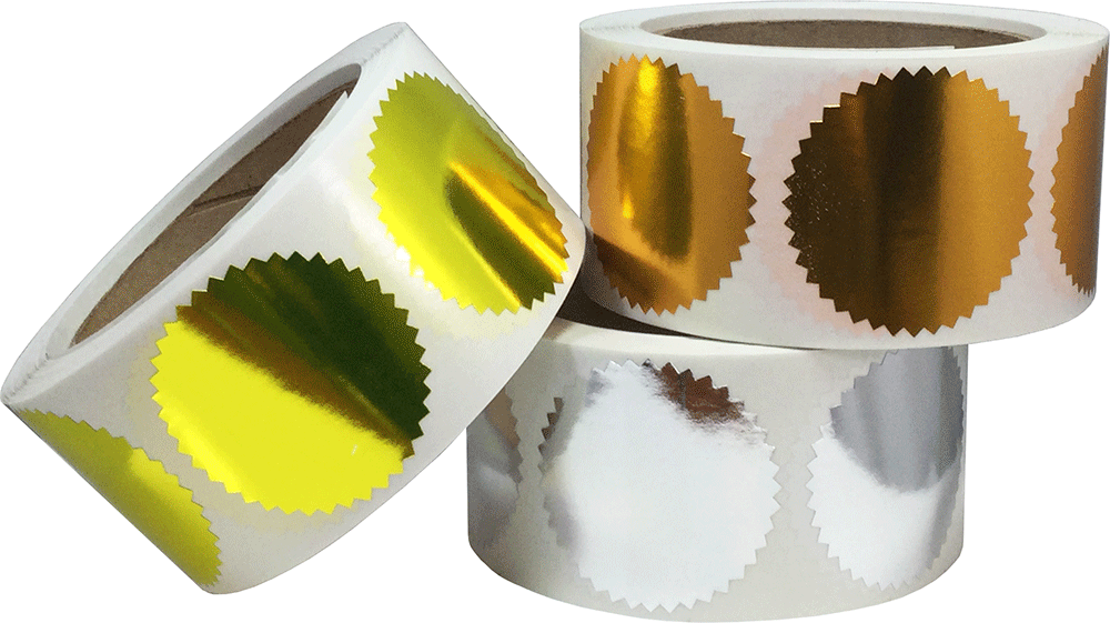 Metallic Starburst Seals | Three Pack | 2" Metallic Starburst Seals | Three Pack | 2"