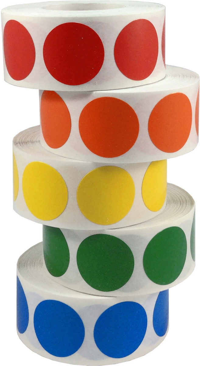 Color Code Labels Primary Bulk Pack 3/4" Round Color Code Labels Primary Bulk Pack 3/4" Round