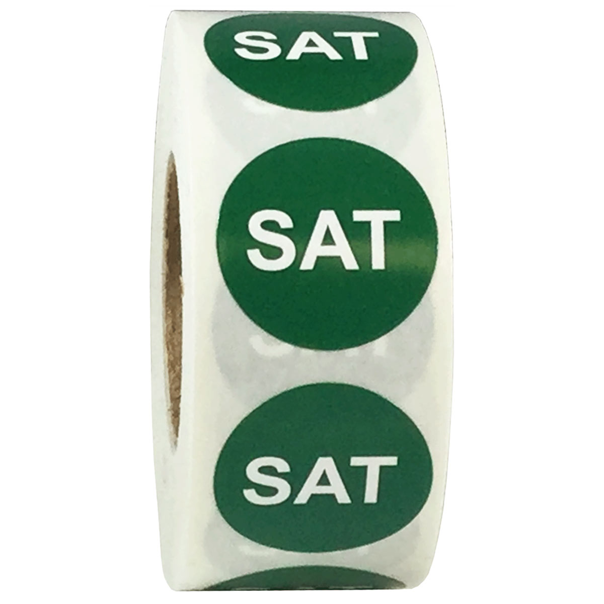 Saturday Stickers Green 3/4" Inch Round Quantity 500