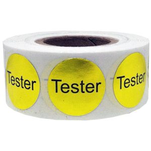 Gold Tester Stickers 3/4" Round Quantity 500 Gold Tester Stickers 3/4" Round Quantity 500