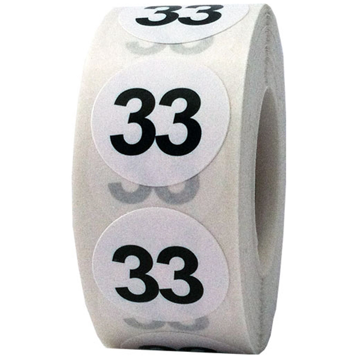 Number 33 Labels 3/4" Round Quantity 500 Number 33 Labels 3/4" Round Quantity 500