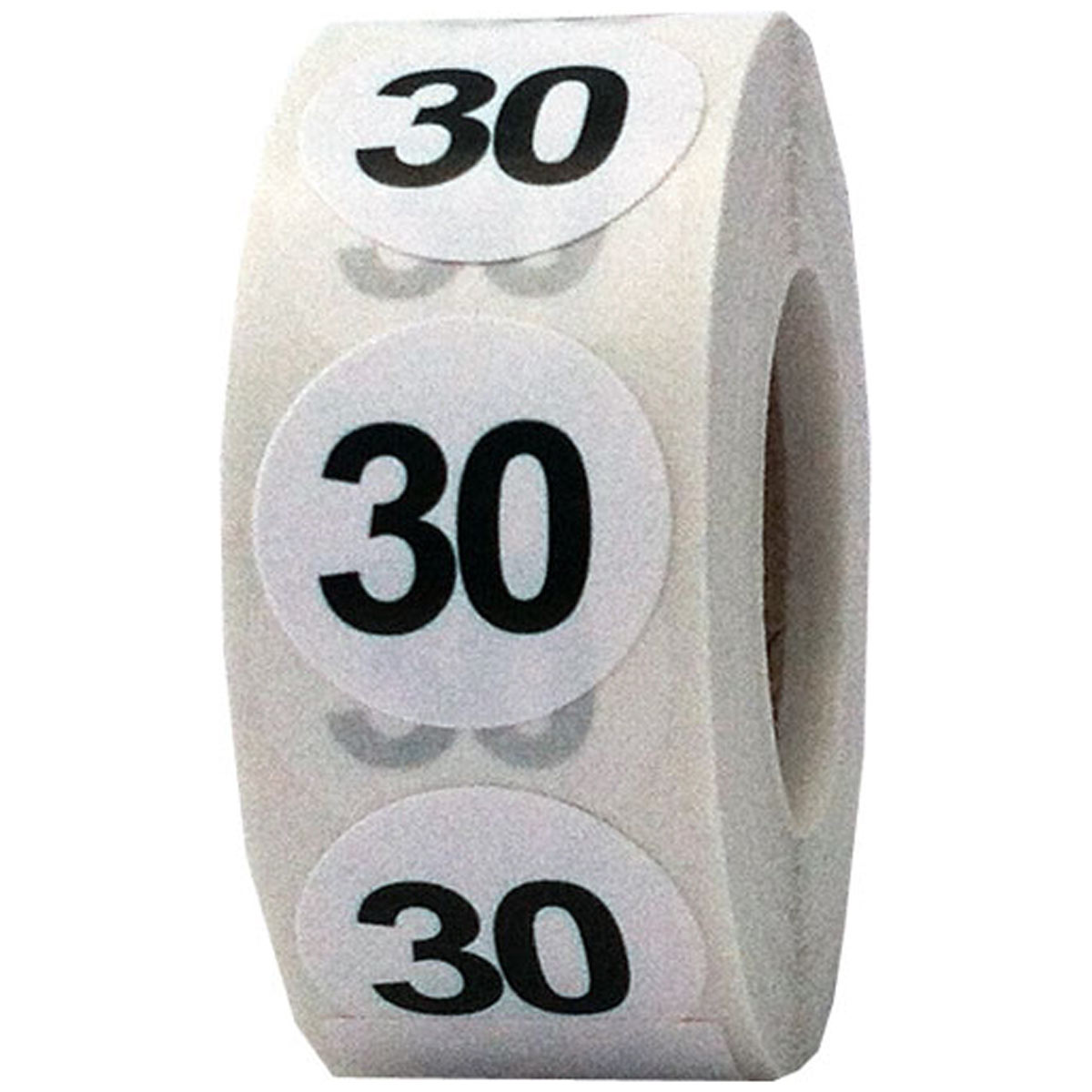 Number 30 Stickers 3/4" Round Quantity 500 Number 30 Stickers 3/4" Round Quantity 500