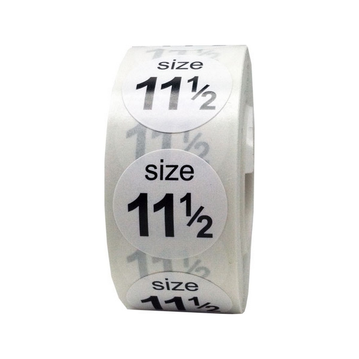 White and Black Shoe Size Stickers