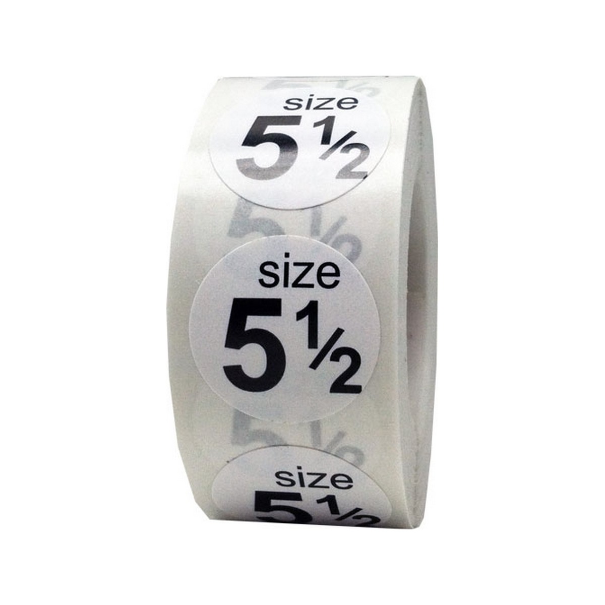 White and Black Shoe Size Stickers