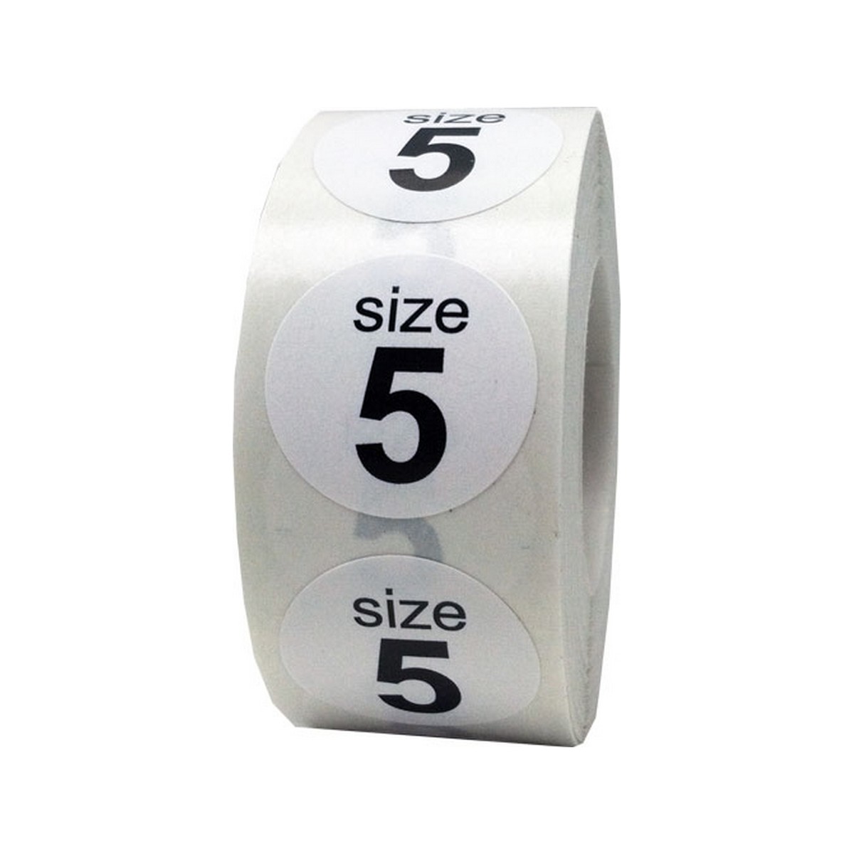 White and Black Shoe Size Stickers