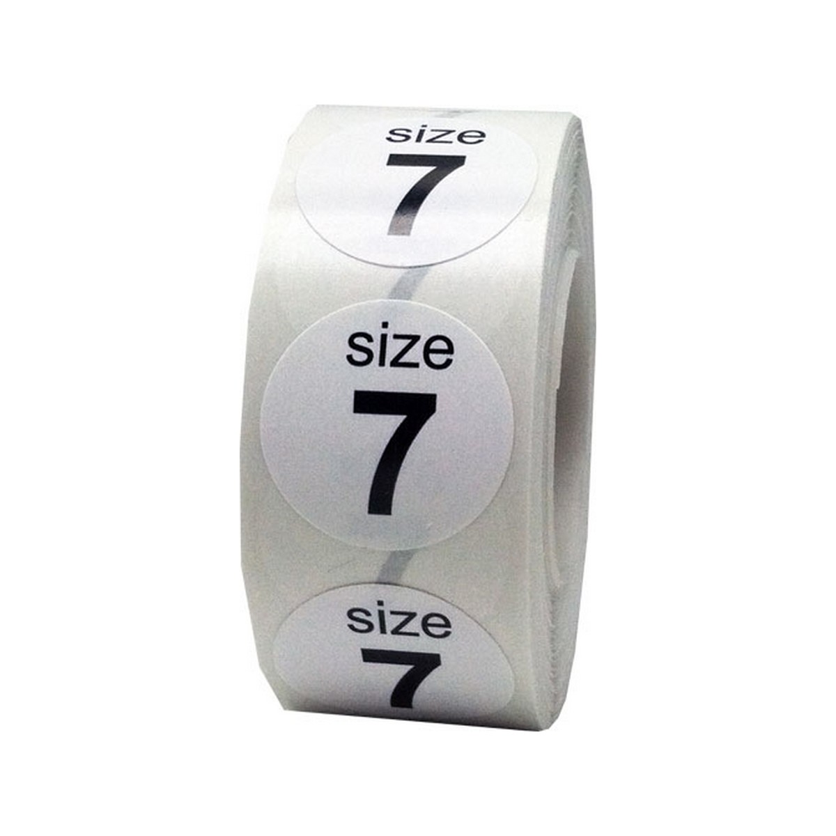 White and Black Shoe Size Stickers