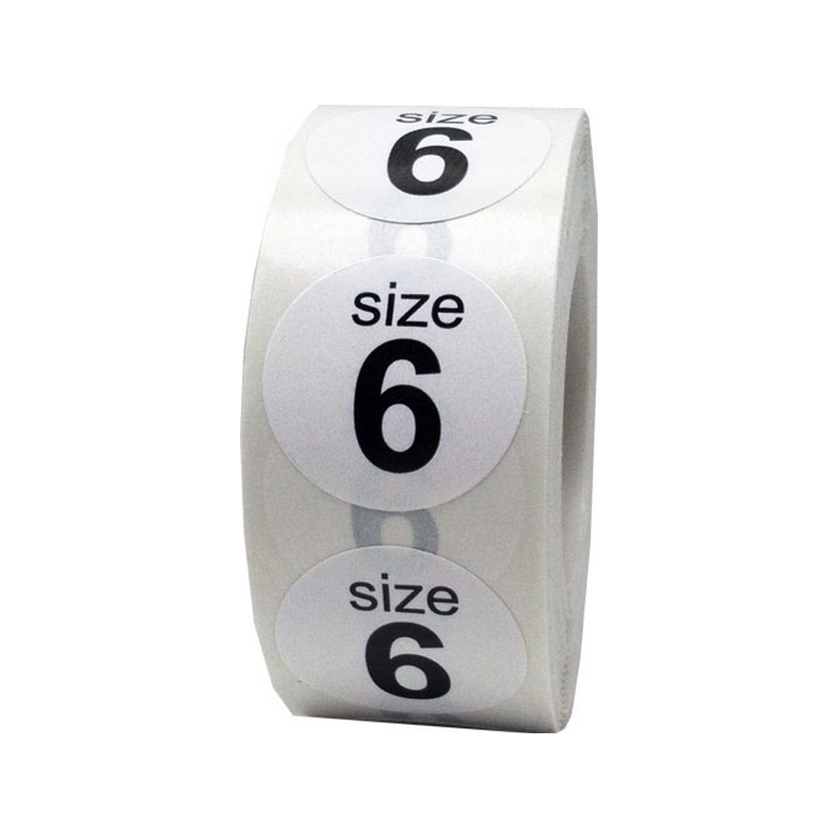 White and Black Shoe Size Stickers