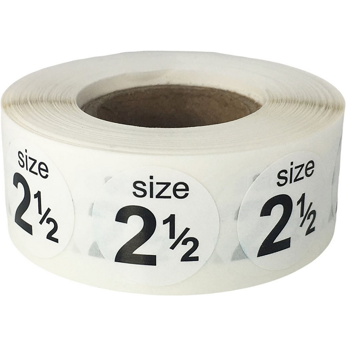 White and Black Shoe Size Stickers