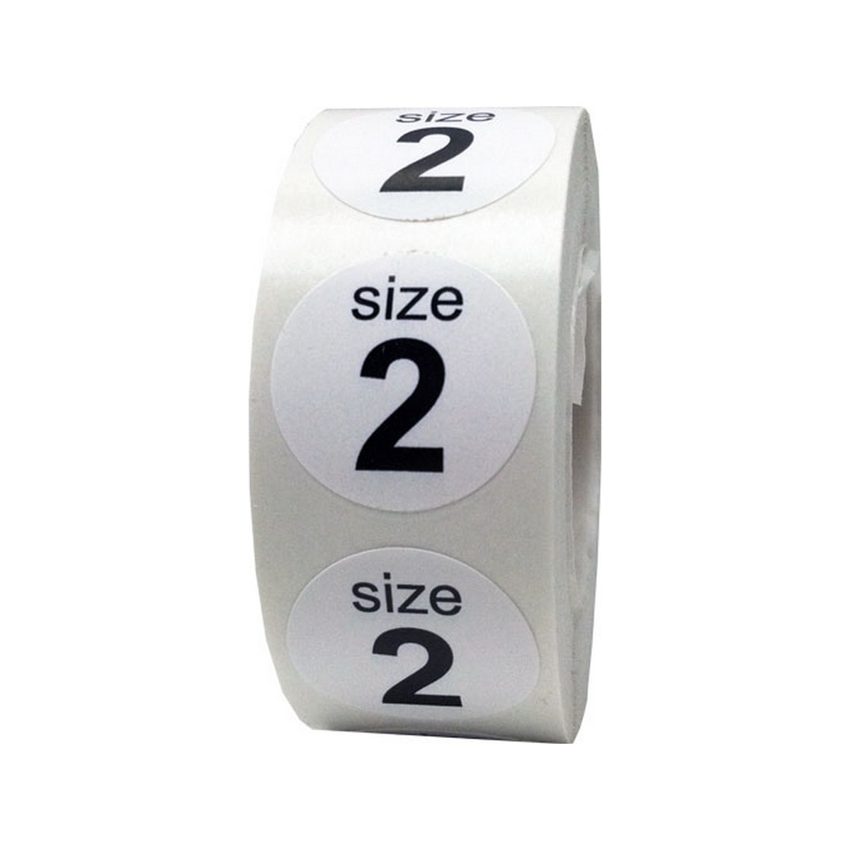 White and Black Shoe Size Stickers