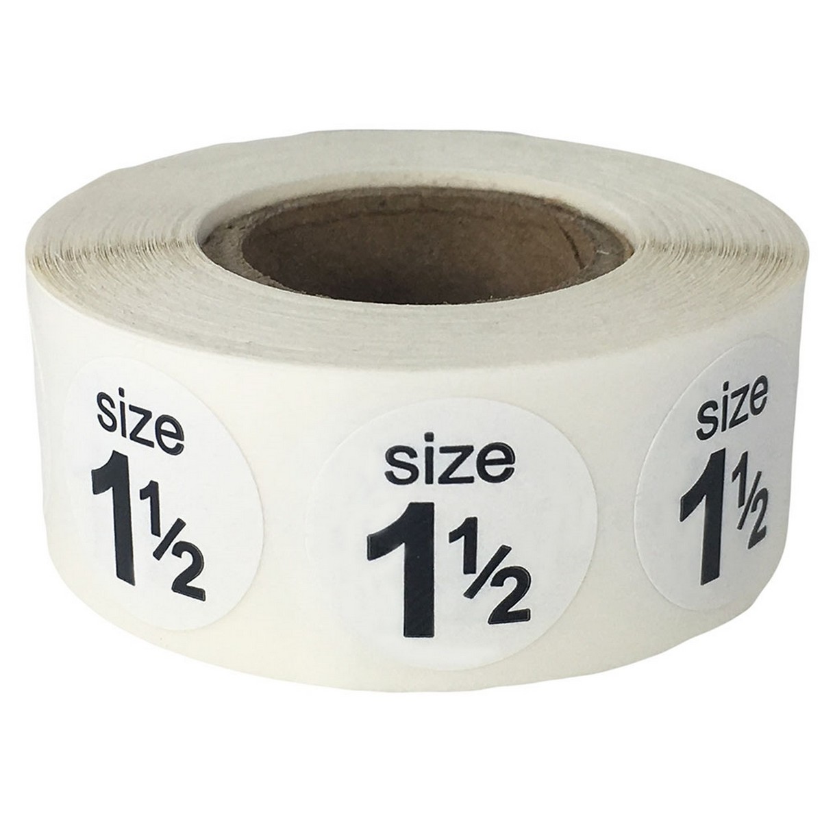 White and Black Shoe Size Stickers