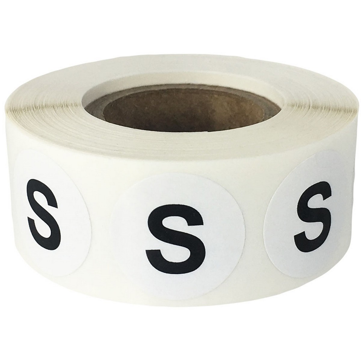 Black/White Round Standard Size Stickers for Shirts QTY 500