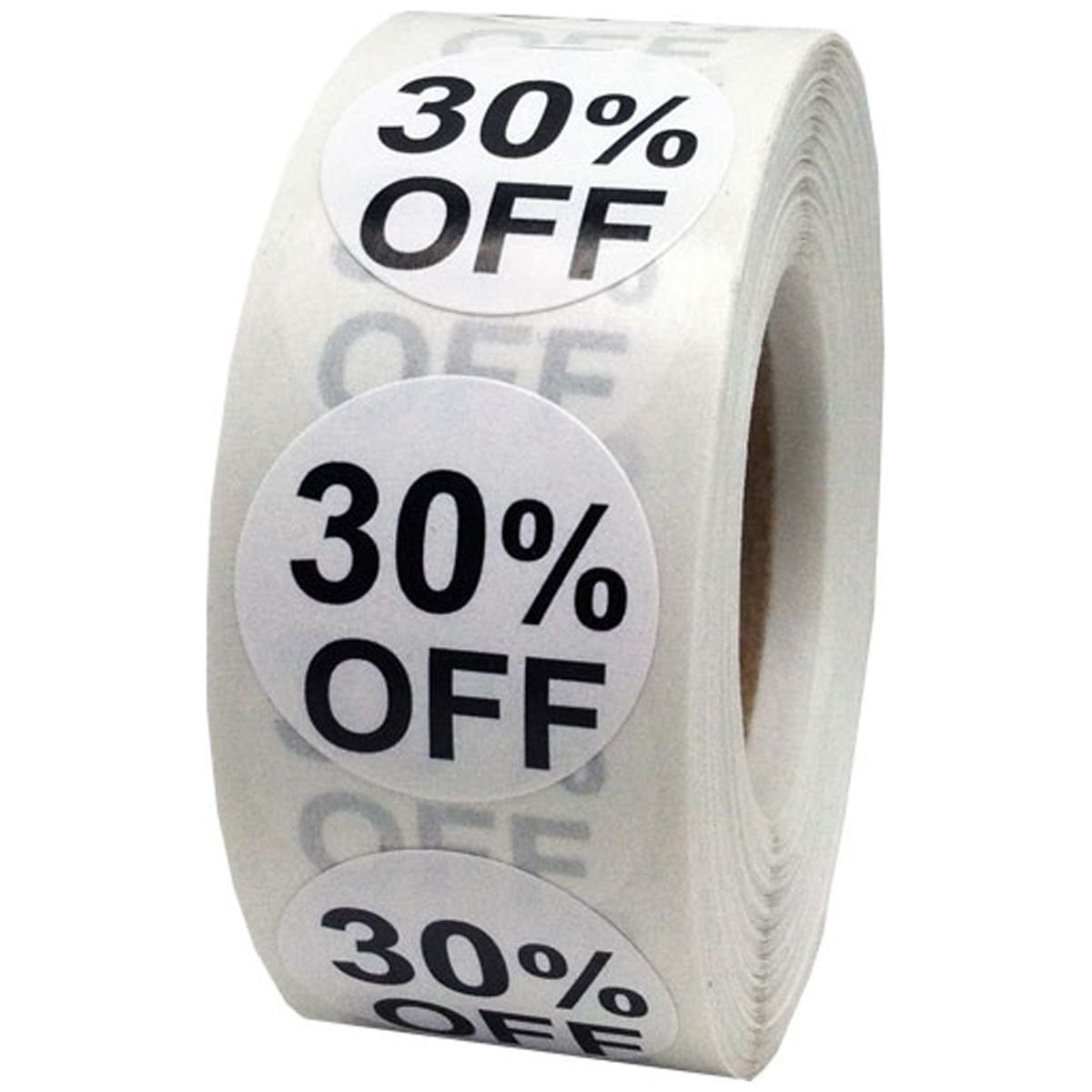30 Percent Off Labels White 3/4" QTY 500 30 Percent Off Labels White 3/4" QTY 500