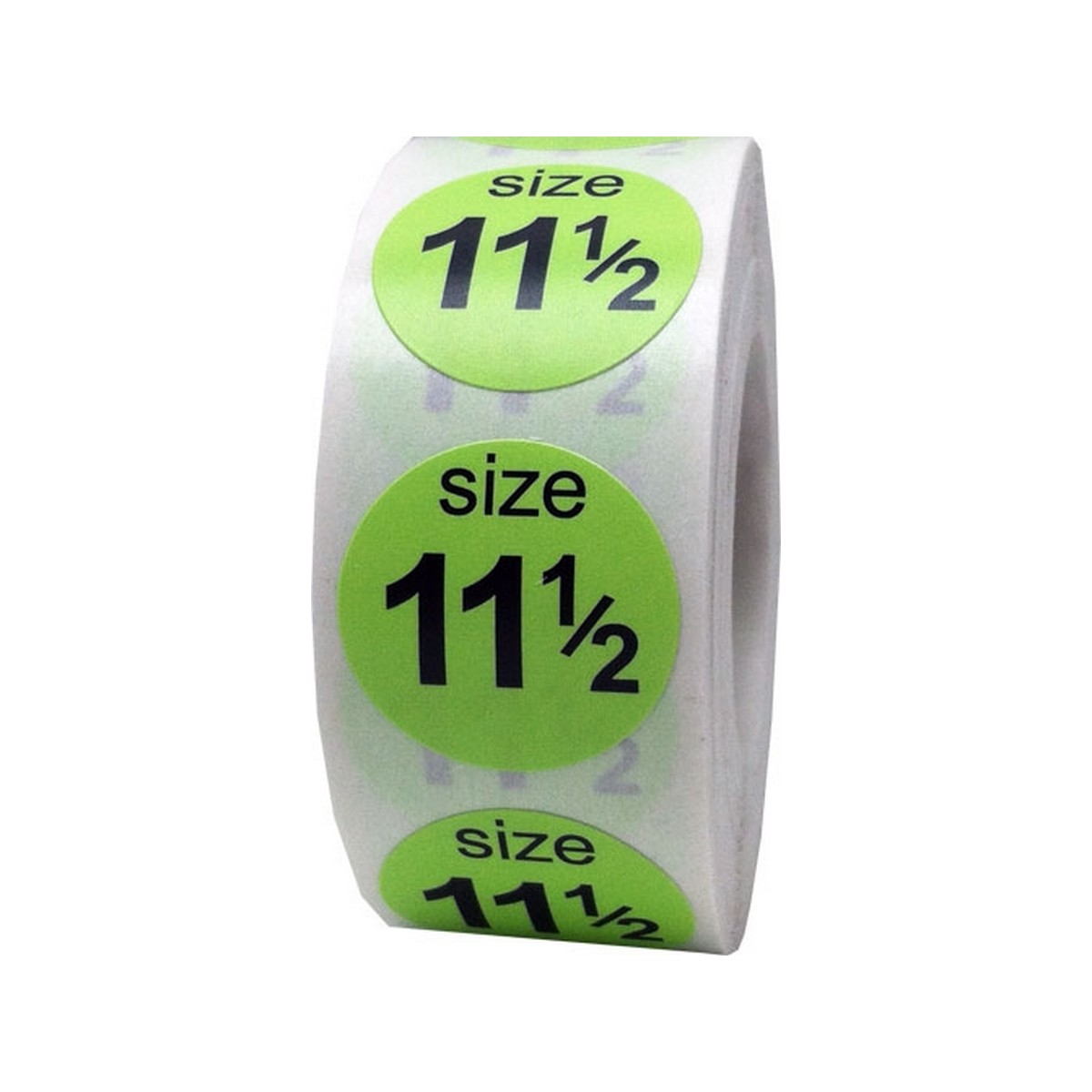 Round Color Coded Shoe Size Stickers