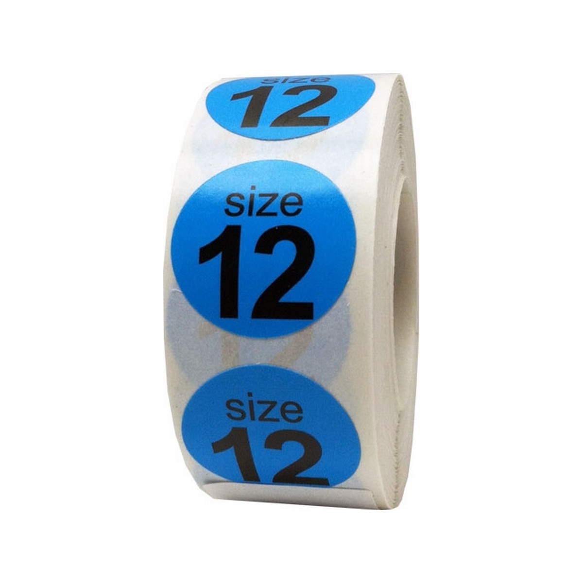 Round Color Coded Shoe Size Stickers