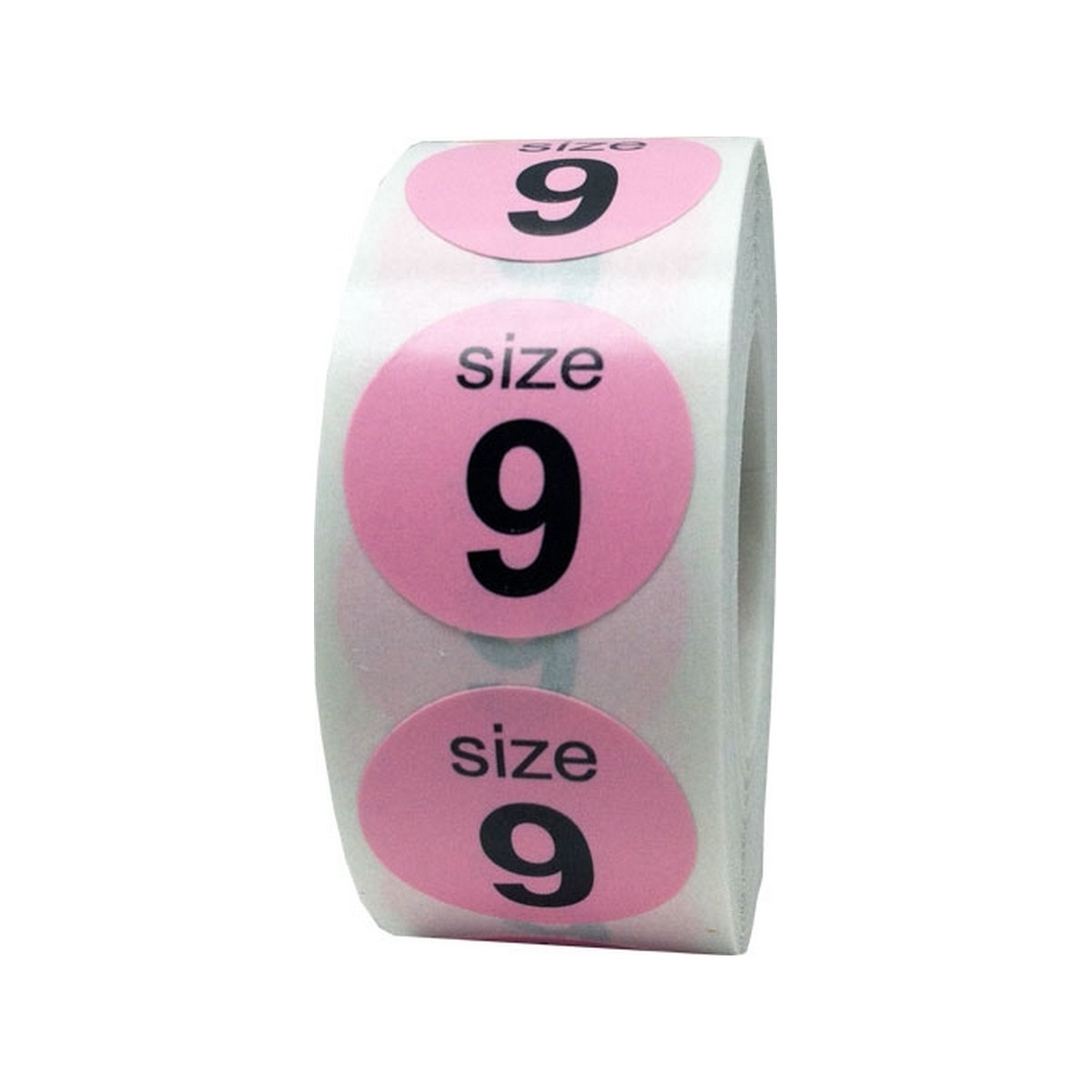 Round Color Coded Shoe Size Stickers