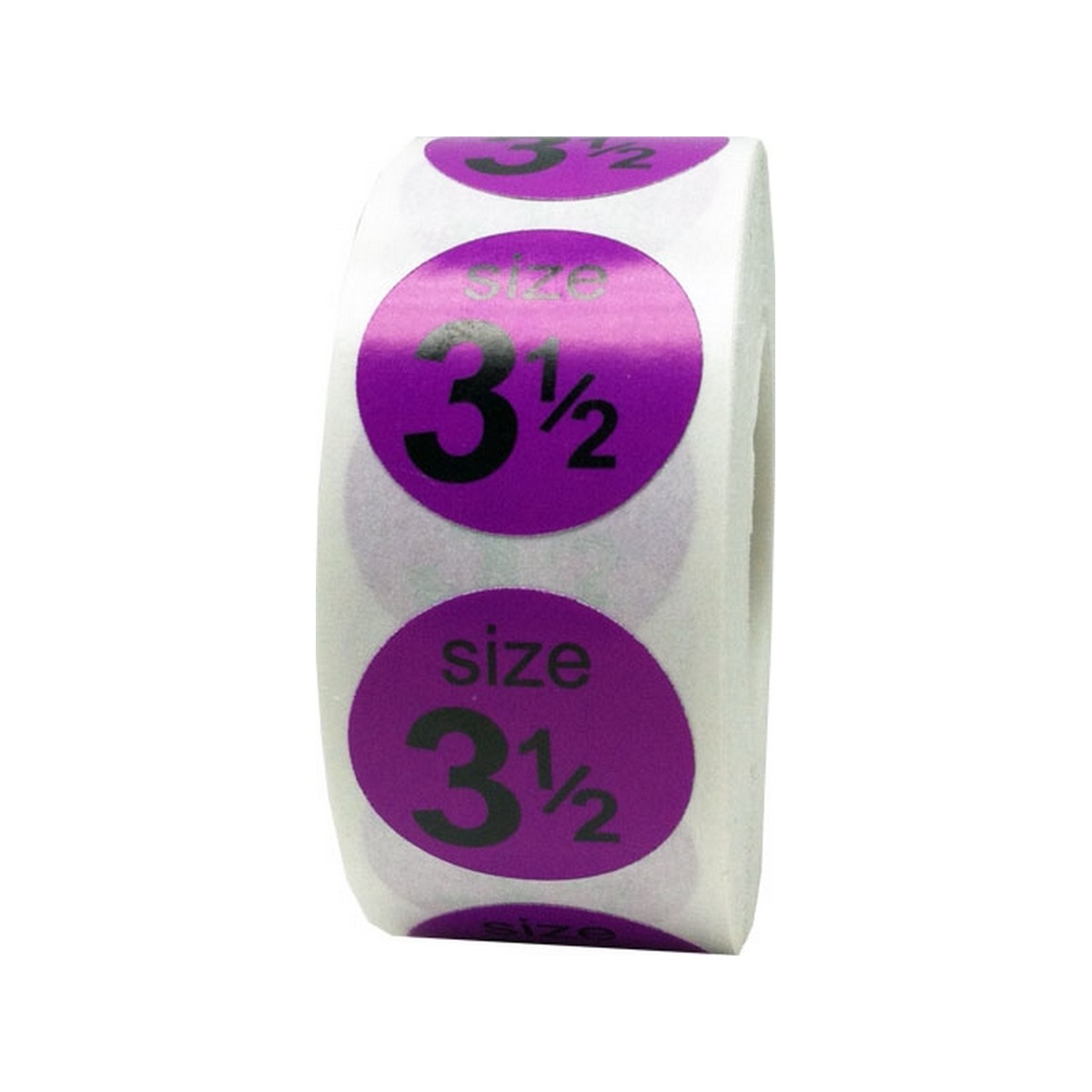Round Color Coded Shoe Size Stickers