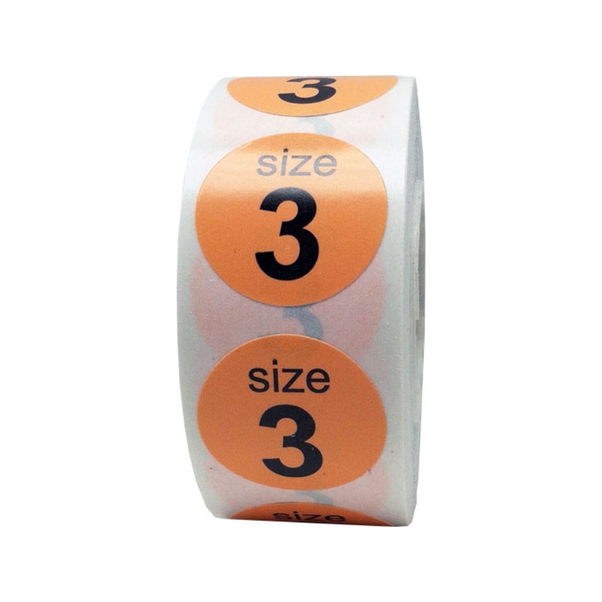 Round Color Coded Shoe Size Stickers