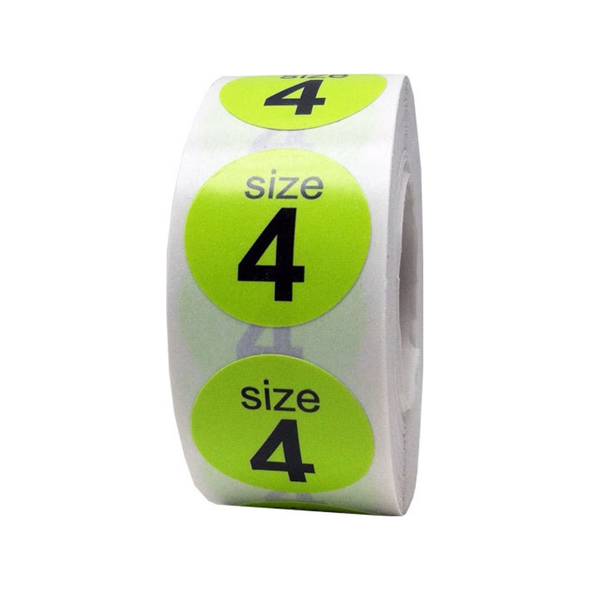 Round Color Coded Shoe Size Stickers