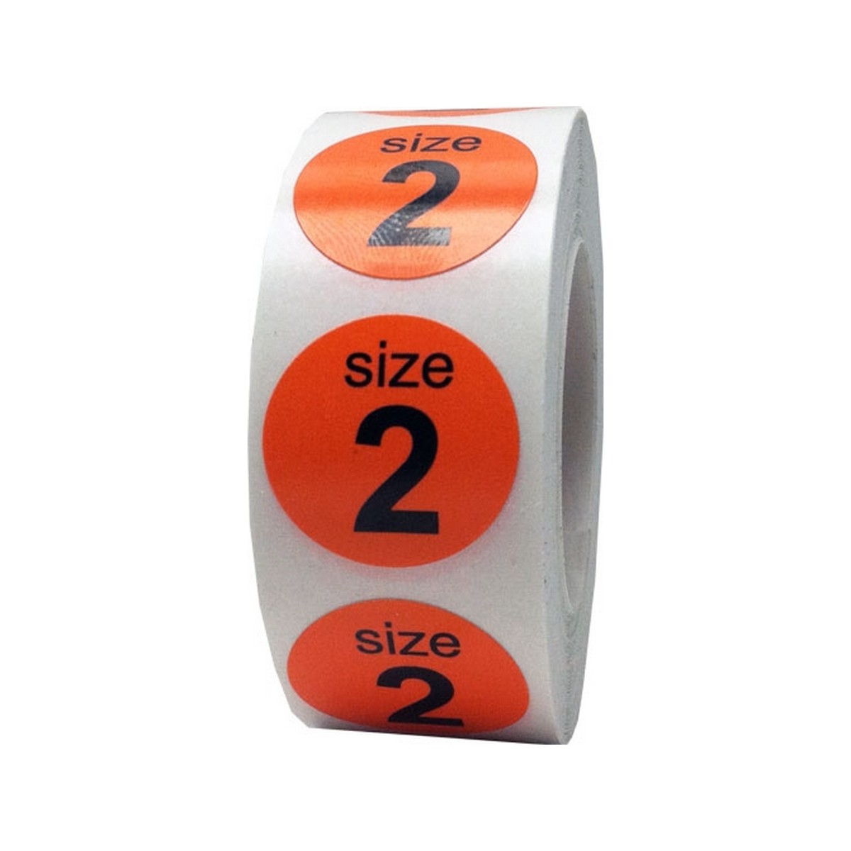 Round Color Coded Shoe Size Stickers