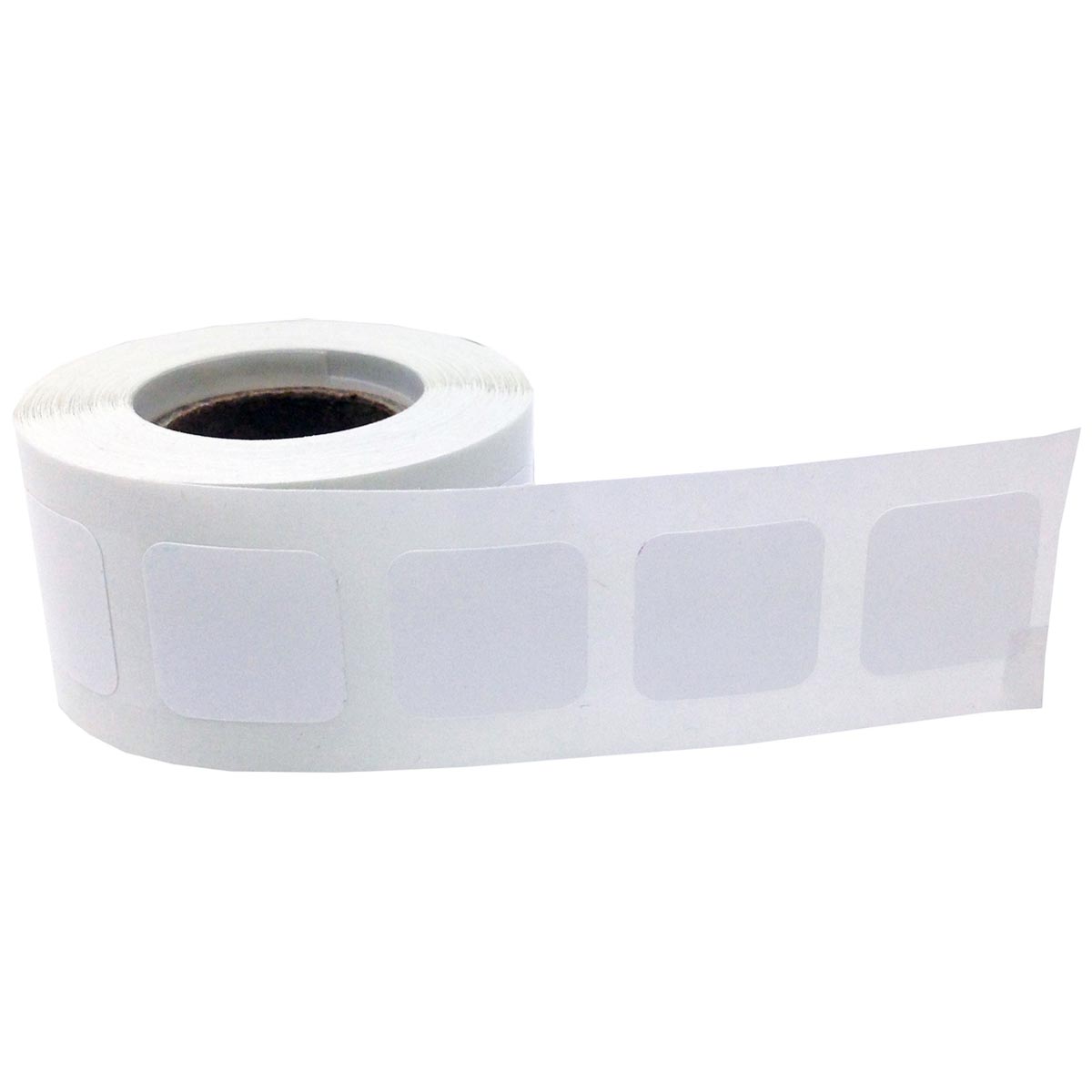 White Stickers 1" Square QTY 500