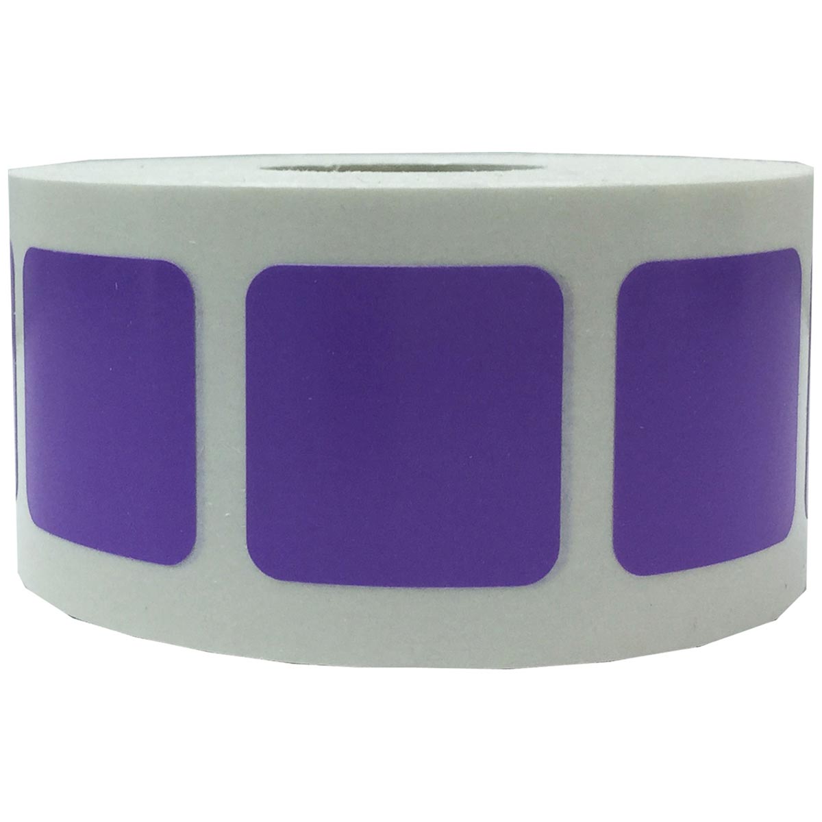 Purple Stickers 1" Square QTY 500