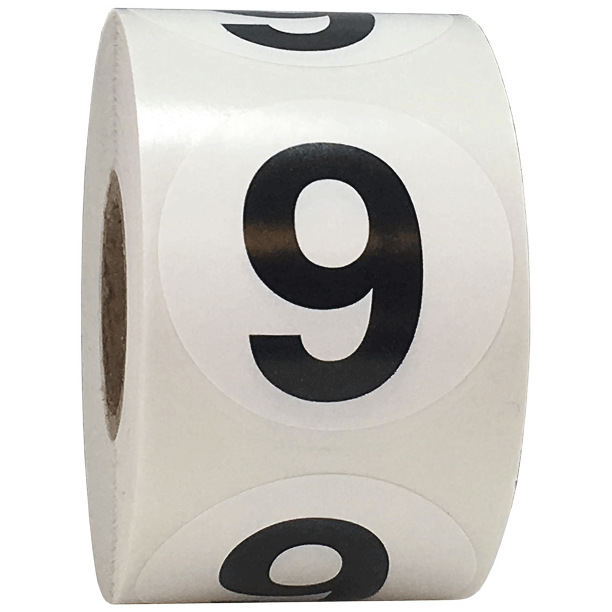 Number 9 Stickers Black/White 1.5" Round Quantity 500 Number 9 Stickers Black/White 1.5" Round Quantity 500
