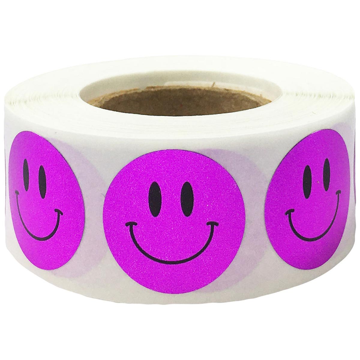 Metallic Purple Smiley Face Stickers 3/4" QTY 500 Metallic Purple Smiley Face Stickers 3/4" QTY 500