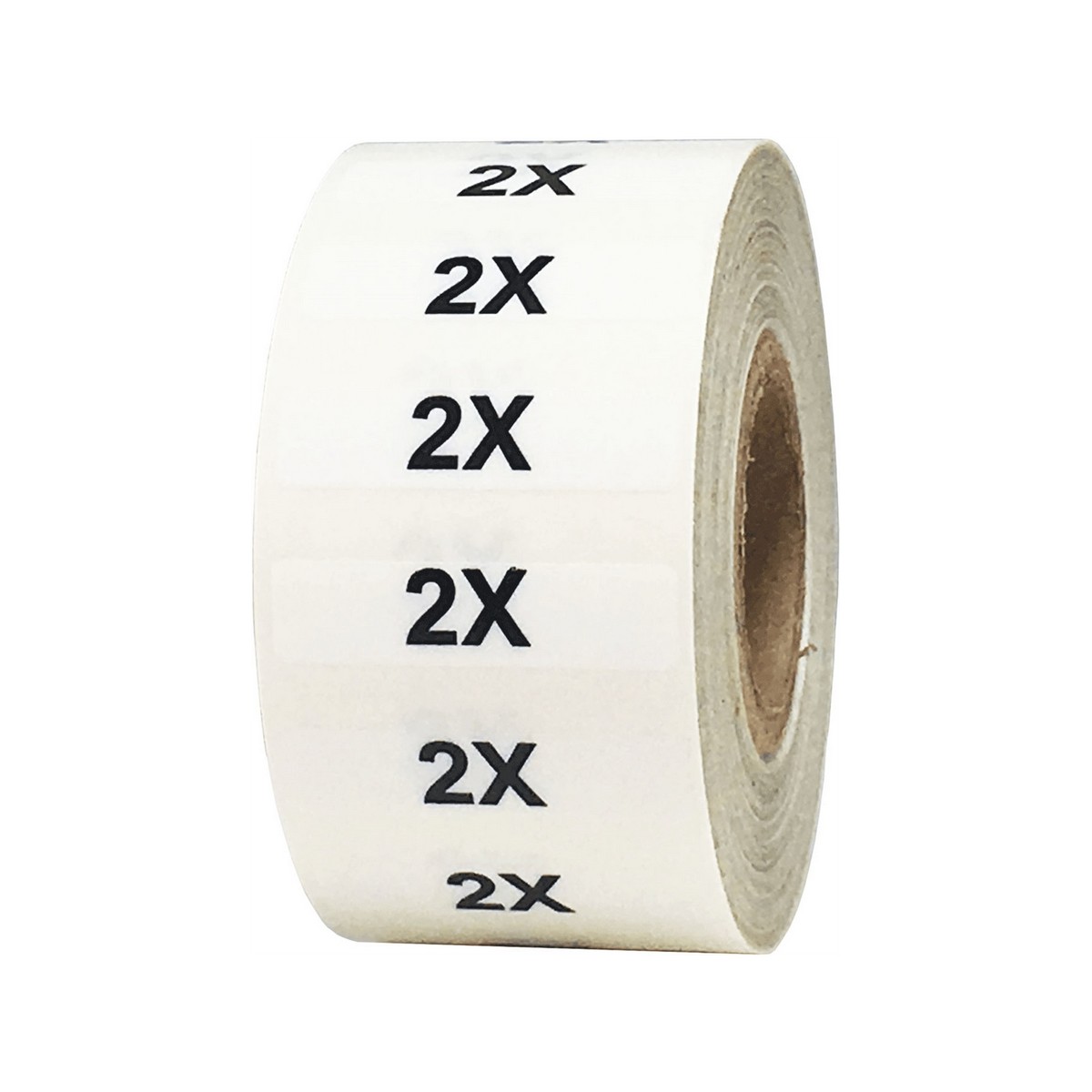 Standard Ultra Clear Size Strip Labels for Retail Shirts | 1.25" x 5" QTY 125