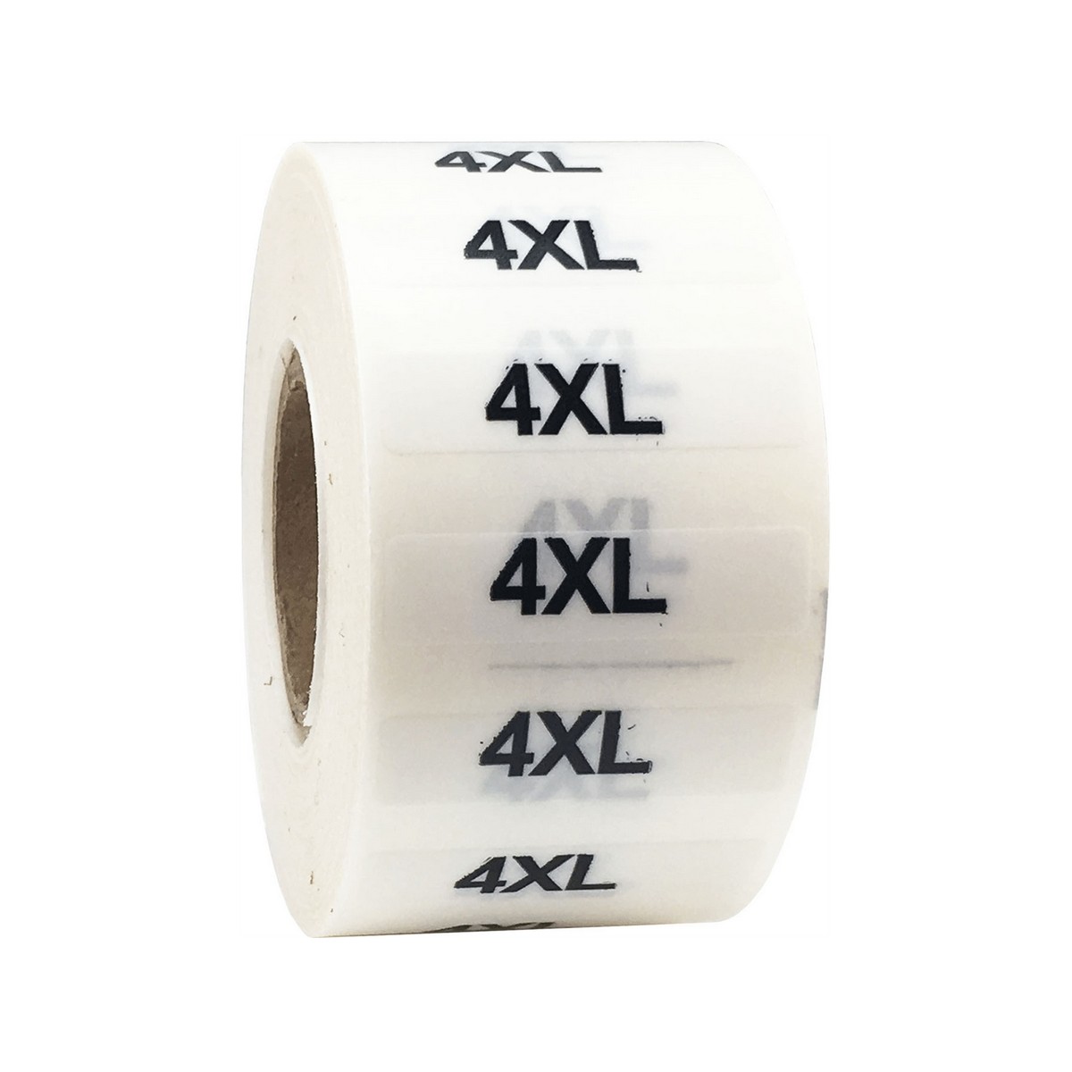 Standard Ultra Clear Size Strip Labels for Retail Shirts | 1.25" x 5" QTY 125