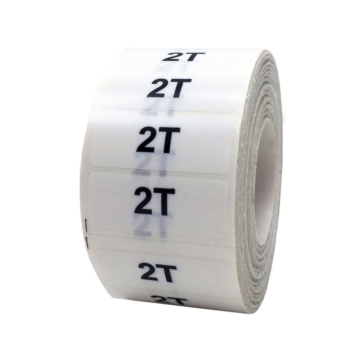 Ultra Clear Baby and Toddler Size Labels for Retail Shirts 1.25" x 5"