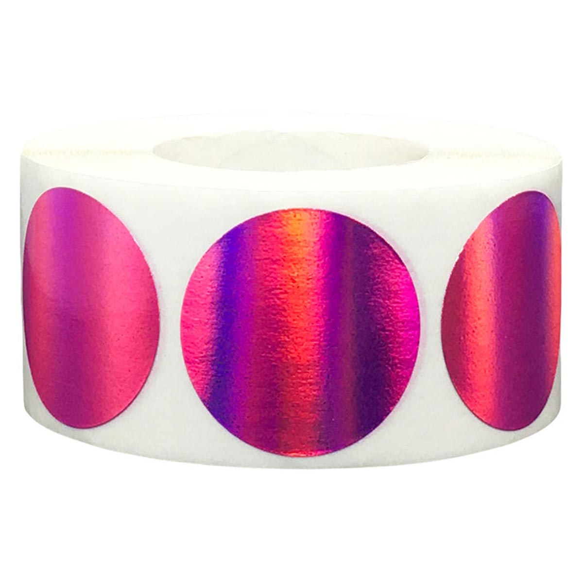 Holographic Pink Labels 1" Round QTY 500 Holographic Pink Labels 1" Round QTY 500