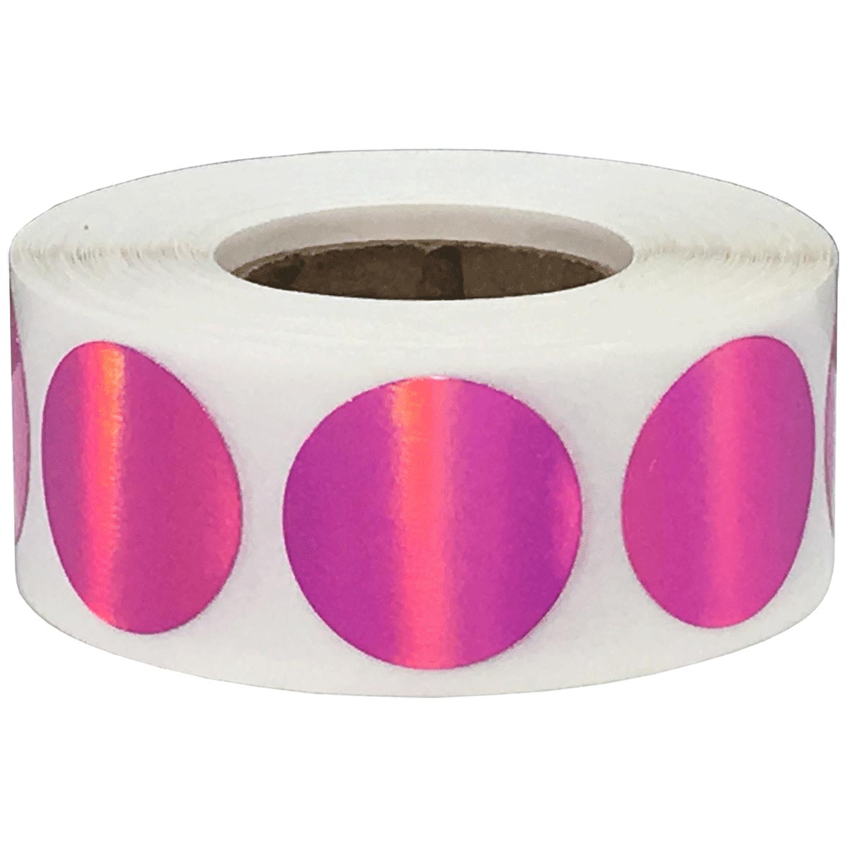 Holographic Red Colored Labels 3/4" Round