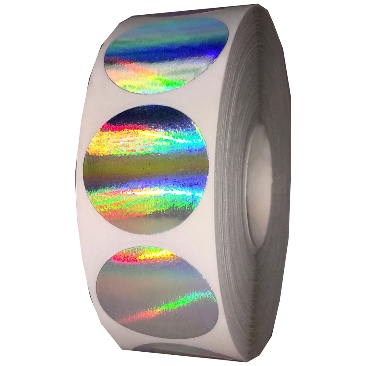 Holographic Silver Colored Labels 3/4" Round Holographic Silver Colored Labels 3/4" Round