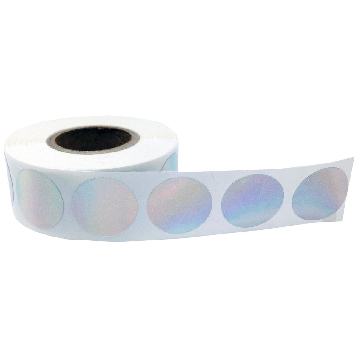 Holographic Silver Colored Labels 3/4" Round Holographic Silver Colored Labels 3/4" Round