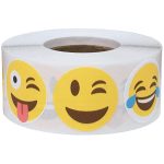 Fun and Happy 1″ Round Emoji Stickers